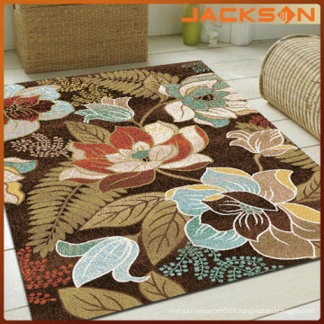 Polyester Surface Flower Design Home Sitting Room Floor Mat